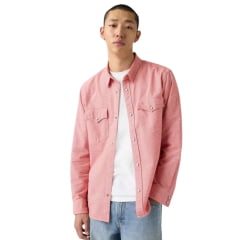 Camisa Masculina Levi's Western Shirt Relaxed Fit Xadrez Vermelho Manga Longa C Bolsos Ref:A19190072