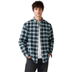 Camisa Masculina Levi's Xadrez Verde Ref:LB0050155