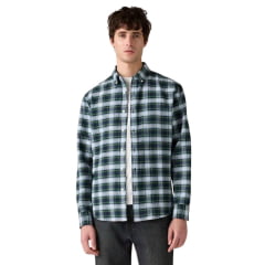 Camisa Masculina Levi's Xadrez Verde Ref:LB0050155