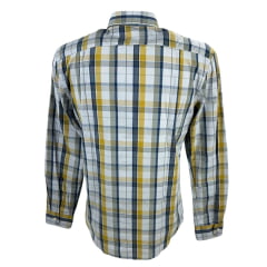 Camisa Masculina Levi's Manga Longa Xadrez Azul/Amarelo REF: LB0050044