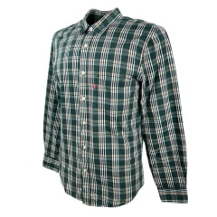 Camisa Masculina Levi's Manga Longa Xadrez Verde/Off White REF: LB0050037