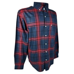 Camisa Masculina Minuty Manga Longa Xadrez Azul Marinho/ Vermelho Ref: 2500