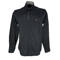 Camisa Masculina MX 72 Concept Fit Com Elastano Preto Com Bolso Ref: 24122