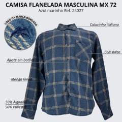 Camisa Masculina MX 72 Concept Flanela Azul Marinho R.24027