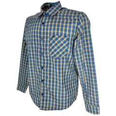 Camisa Masculina MX 72 Concept Tradicional Xadrez Azul Ref: 19016