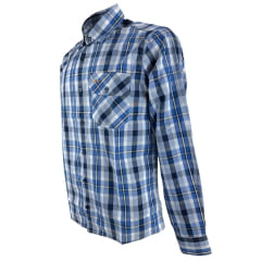 Camisa Masculina MX 72 Country Manga Longa Xadrez Azul 100% Austin Ref: 25565