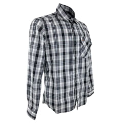 Camisa Masculina MX 72 Country Manga Longa Xadrez Preto 100% Austin Ref: 25565
