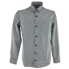 Camisa Masculina MX 72 Country Manga Longa Xadrez Preto E Branco Miudo Turim Ref: 25564 Camisa Masculina MX 72 Country Manga Longa Xadrez Preto E Branco Miudo Turim Ref: 25564