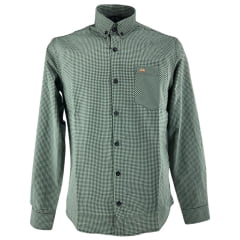 Camisa Masculina MX 72 Country Manga Longa Xadrez Miudo Verde/Preto Turim Ref: 25564 Camisa Masculina MX 72 Country Manga Longa Xadrez Miudo Verde/Preto Turim Ref: 25564