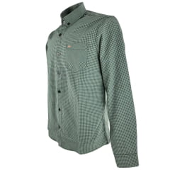 Camisa Masculina MX 72 Country Manga Longa Xadrez Miudo Verde/Preto Turim Ref: 25564
