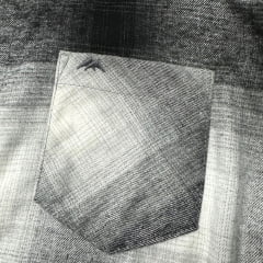 Camisa Masculina MX72 Manga Longa Tradicional Xadrez Flanelada Grafite - Cinza Com Bolso - Ref:24027