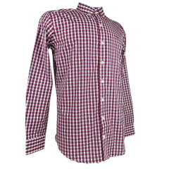 Camisa Masculina Os Moiadeiros Manga Longa Xadrez Vermelho/Azul E Branco Com Logo Em Azul. Ref:CML2442
