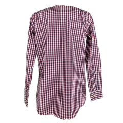 Camisa Masculina Os Moiadeiros Manga Longa Xadrez Vermelho/Azul E Branco Com Logo Em Azul. Ref:CML2442