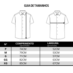 Camisa Masculina Os Vaqueiros Manga Curta Xadrez Preto/Azul Claro Com Logo No Bolso REF: V19-7001XP