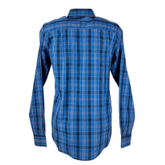 Camisa Masculina Os Vaqueiros Xadrez Azul Com Vermelho Manga Longa Ref: 7003