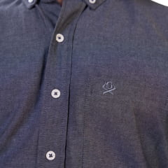 Camisa Masculina Ox Horns Manga Longa Cinza Chumbo Ref:9522