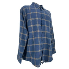 Camisa Masculina Plus Size MX 72 Concept Flanela Azul Marinho R.24042