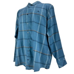 Camisa Masculina Plus Size MX 72 Concept Flanela Azul R.24042