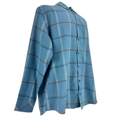 Camisa Masculina Plus Size MX 72 Concept Flanela Azul R.24042