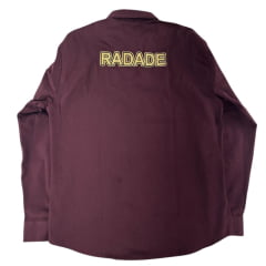 Camisa Masculina Radade Manga Longa Brands Bordô Bordado Ref: 3820