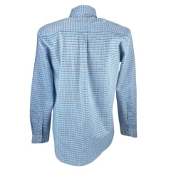 Camisa Masculina Radade Manga Longa Xadrez Azul Claro Ref:XN FIFTY
