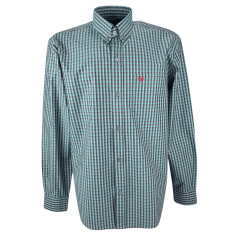 Camisa Masculina Radade Manga Longa Xadrez Verde Escuro Ref:XN FIFTY