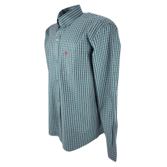 Camisa Masculina Radade Manga Longa Xadrez Verde Escuro Ref:XN FIFTY