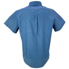 Camisa Masculina Texas Farm Manga Curta Xadrez Azul - Ref.CAC661