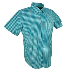 Camisa Masculina Texas Farm Manga Curta Xadrez Verde Claro - Ref.CAC664