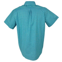 Camisa Masculina Texas Farm Manga Curta Xadrez Verde Claro - Ref.CAC664