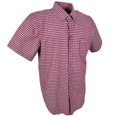 Camisa Masculina Texas Farm Manga Curta Xadrez Vermelha - Ref.CAC669