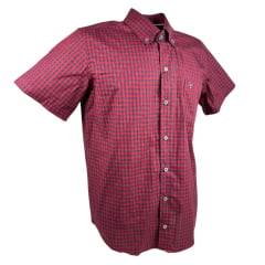 Camisa Masculina Texas Farm Manga Curta Xadrez Vermelho/Azul Ref:CAC753