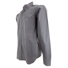 Camisa Masculina Texas Farm Manga Longa Xadrez Azul/Bege Ref: CAL560