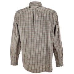 Camisa Masculina Texas Farm Manga Longa Xadrez Caramelo/Verde/Azul Ref: CAL558