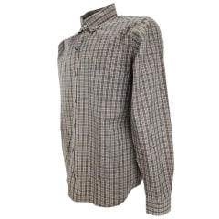 Camisa Masculina Texas Farm Manga Longa Xadrez Caramelo/Verde/Azul Ref: CAL558
