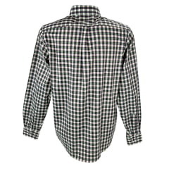 Camisa Masculina Texas Farm Manga Longa Xadrez Marrom/Verde Escuro Com Logo Verde Escuro Ref.CAL461