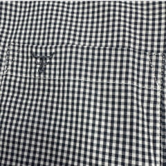 Camisa Masculina Texas Farm Manga Longa Xadrez Preto E Branco Logo Preto Ref:CAL657
