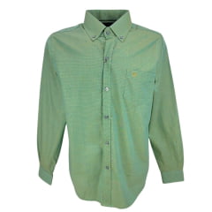 Camisa Masculina Texas Farm Manga Longa Xadrez Verde Ref: CAL463