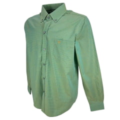 Camisa Masculina Texas Farm Manga Longa Xadrez Verde Ref: CAL463