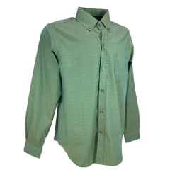 Camisa Masculina Texas Farm Manga Longa Xadrez Verde Ref: CAL463