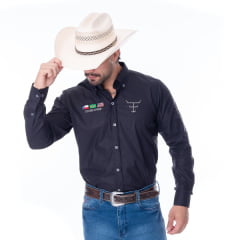 Camisa Masculina Texas Farm Para Competição Manga Longa Bordado - Ref.CP007 - Escolha a cor