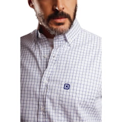 Camisa Masculina TXC Custom Azul/Branco Manga Curta  - Ref. 2725C