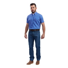 Camisa Masculina TXC Custom Azul Manga Curta  - Ref: 2728L