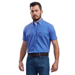 Camisa Masculina TXC Custom Azul Manga Curta  - Ref: 2728L