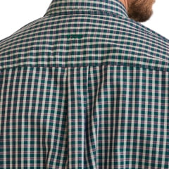 Camisa Masculina TXC Manga Curta Tricoline Xadrez Verde Bolso Bordado Ref: 29370C