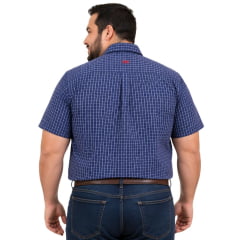 Camisa Masculina TXC Manga Curta X-Size Xadrez Azul Marinho Ref: 2712CPX3