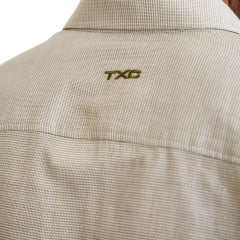 Camisa Masculina TXC Manga Longa Slim Maquinetado Verde Militar Ref: 29430L