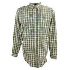 Camisa Masculina TXC Regular Custom Manga Longa Xadrez Verde/Bege Ref.29182 L