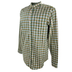 Camisa Masculina TXC Regular Custom Manga Longa Xadrez Verde/Bege Ref.29182 L