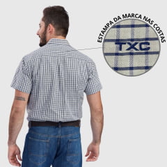 Camisa Masculina TXC X-size Manga Curta Cinza Ref:2967CP